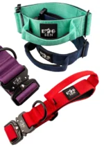 Zestaw spacerowy obroża + smycz miejska Czerwony - obrazek 3