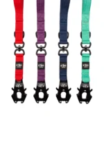 Zestaw spacerowy obroża + smycz miejska Czerwony - obrazek 4